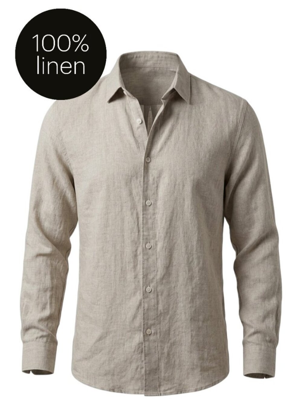 LE 31 PAR SIMONS Beige Linen Button-Up Shirt Lightweight Modern Fit xl